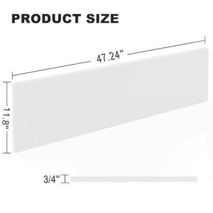 12x48'' HDPE Sheet 3/4 inch Thick, White - color: White