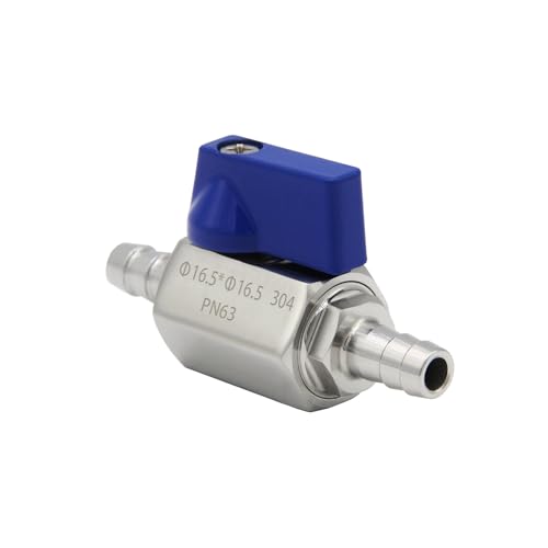 2PCS Stainless Steel 5/8" Mini Ball Valve Shut Off Valve 5/8" Hose Barb - size: 5/8" Hose Barb