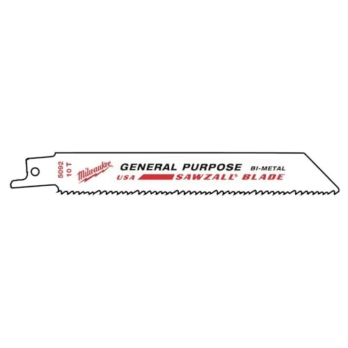 6" L Reciprocating Saw Blade, 10 TPI