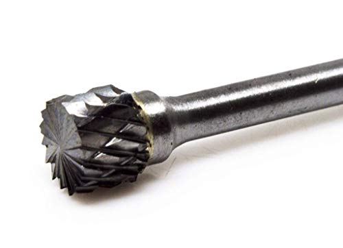 Benchmark Abrasives 1/8 Inch Cylinder Shape Double Cut Tungsten Carbide Die Grinder Bits Metal Deburring Tool Rotary Burr, 1/8 Inch Shaft, Engraving Tool for Woodworking Shaping Carving (SB - 51) - style: SB-51