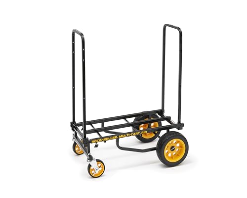 Rock-N-Roller R10RT (Max) 8-in-1 Folding Multi-Cart/Hand Truck/Dolly/Platform Cart/34" to 52" Telescoping Frame/500 lbs. Load Capacity, Black - style: R10RT