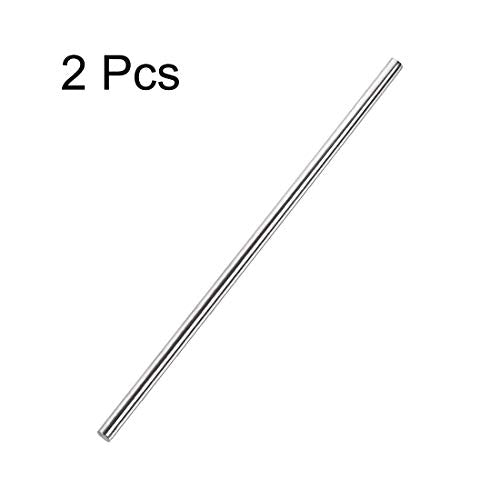 uxcell 5mm x 250mm 304 Stainless Steel Solid Round Rod for DIY Craft - 2pcs - size: 5 mm x 250 mm