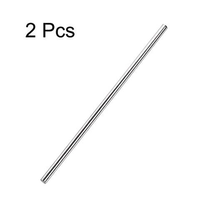 uxcell 5mm x 250mm 304 Stainless Steel Solid Round Rod for DIY Craft - 2pcs - size: 5 mm x 250 mm