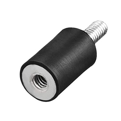 uxcell M4 Thread Male Female Rubber Mounts Vibration Isolators Shock Absorber 10mm X 15mm Black 8pcs - size: M4x10mmx15mm