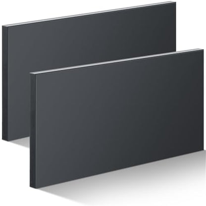 Frienda 2 Pcs Hdpe Plastic Sheet, Black 1/2 Inch Thick x 6 x 12 Inch