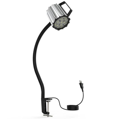 Clamp Light, 18W Machine Light, 1800 Lumens Flexible Lathe Work Light for CNC Milling Machine Drill Press Lighting (clamp Base) - size: 18w clamp light