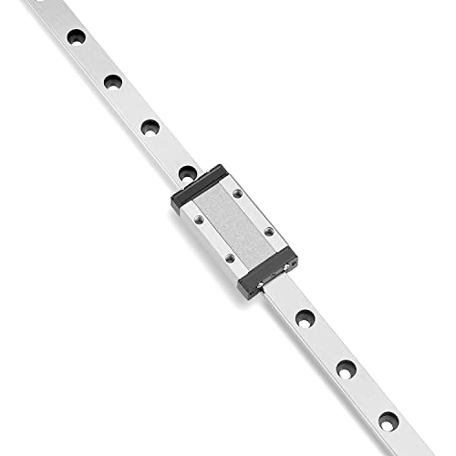 [2 Pack] MGN9 450mm Linear Sliding Rail Guide with 2pcs MGN9H Linear Bearing Sliding Carriage Block for 3D Printer and CNC Machine - style: 450mm/17.71inch