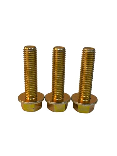 (15 Pieces) 5/8-11x2 1/2" Grade 8 Hex Flange Bolts Screws UNC Coarse Full Threads Zinc Yellow Trivalent