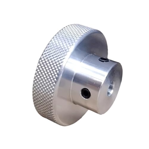 CHANCS Aluminum Alloy Handwheel Adjustment Knobs 80mm OD 14mm Bore Knurled Handles for Slide Table - size: 80-14