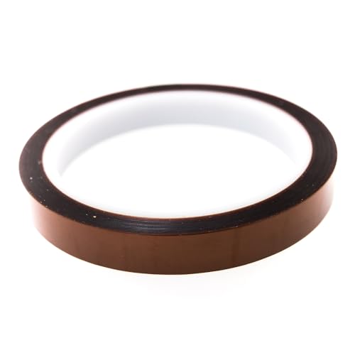 Bertech High-Temperature Polyimide Masking Tape, 1 Mil Thick, 1/2 Inch x 36 Yards - UL Recognized - size: 0.5 Inches