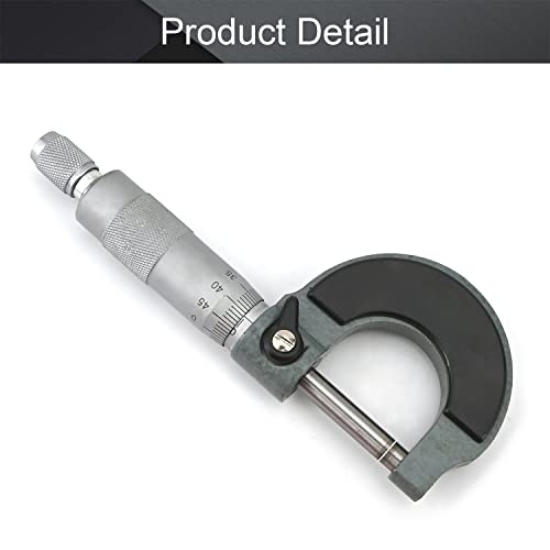 Utoolmart Professional Premium Outside Micrometer Metal Precision 0.004mm Graduation Precision Machinist Tool 50-75mm Measuring Range 1pcs (0-25mm) - size: 0-25mm