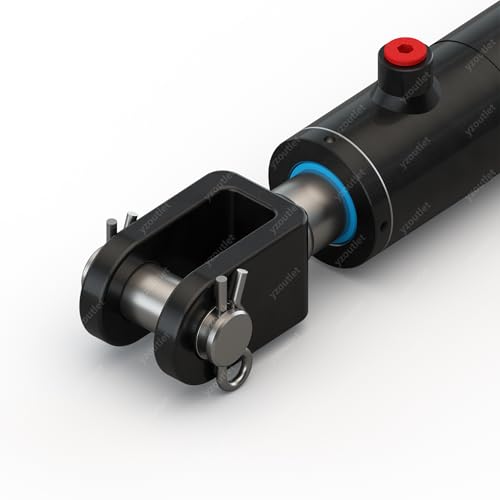Welded Clevis Cylinder for Double Acting - Double Acting Hydraulic Cylinder, 2" Bore, 20" Stroke, Inline Ports, 90 Degree to pin
