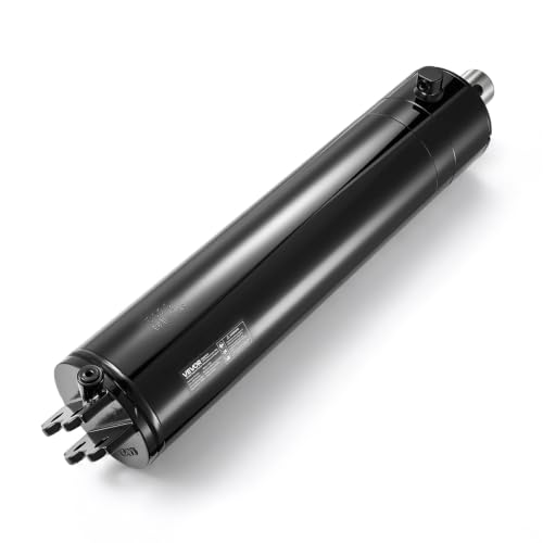 VEVOR Double Acting Hydraulic Cylinder, 5" Bore x 20" Stroke, Max 4500PSI Hydraulic Cylinder, Heavy-Duty Welded Cross Tube Cylinders with 0.63" Pin Hole&SAE #6 Port for Agricultural Machinery Tractors - size: 5x20