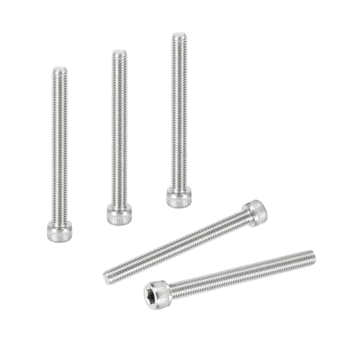 PATIKIL #10-32 x 2 Socket Head Cap Screws Bolts, 20Pcs 304 Stainless Steel Hex Head Metric Screws for Door Road Bicycle Mountain Bike Auto Ship Communication Equipment, Silver - size: 2 inch