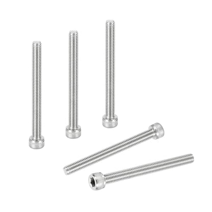 PATIKIL #10-32 x 2 Socket Head Cap Screws Bolts, 20Pcs 304 Stainless Steel Hex Head Metric Screws for Door Road Bicycle Mountain Bike Auto Ship Communication Equipment, Silver - size: 2 inch