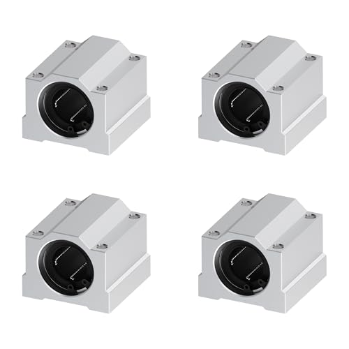 4PCS SCS12UU Square Type Block Pillow Block Closed Bearing Slide Block Units, 12mm Bore Dia, 42mm OD, 36mm Length Linear Rail Shafts for CNC Machine and 3D Printer - size: SCS12UU Size 12x42x36mm
