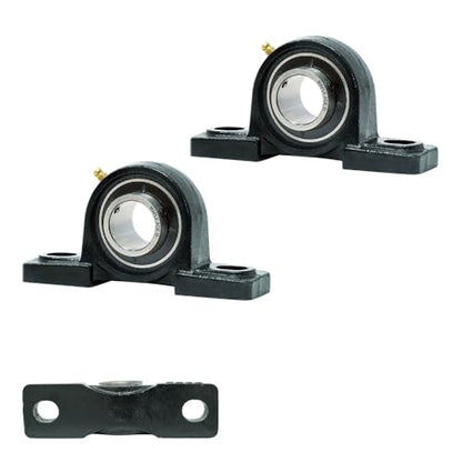 MAPLE ACE UCP206-19 Pillow Block Bearing 1-3/16" Bore, 2-Bolt, Self-Aligning, Solid Base, Heavy Duty (Qty 2)