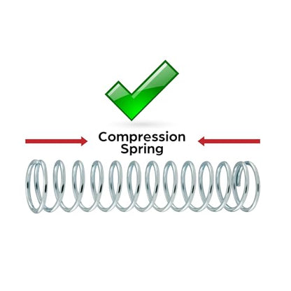 Prime-Line SP 9734 Compression Spring, Spring Steel Construction, Nickel-Plated Finish, 0.105 GA x 1-1/8 In. x 3 In. (2 Pack) - size: 1-1/8 in. x 3 in.
