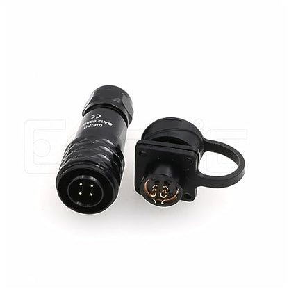 SA12 4Pin Weipu Connector Aviation Push-Pull Solder Cable Connector Plug Panel Mount Socket Female Rear-nut Mount for LED Light Equipment Electrical - size: 4Pin 5A