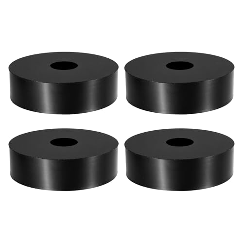Multi Purpose Rubber Spacer, 12mm ID x 50 OD x 15mm T Neoprene Round Anti-Vibration Isolation Pads Bushings Spacer Washer Fit for HVAC Bolts Car Accessories (4 Pcs) - size: 12mm ID x 50 OD x 15mm T