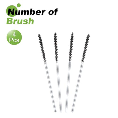 HARFINGTON 4pcs Wire Bore Brush Set 6 Inch Length 5/32 Inch Shank Stainless Steel Bristles Cleaning Brush for Clean Car Part Tube Kitchen Garage - size: 6 x 5/32 Inch