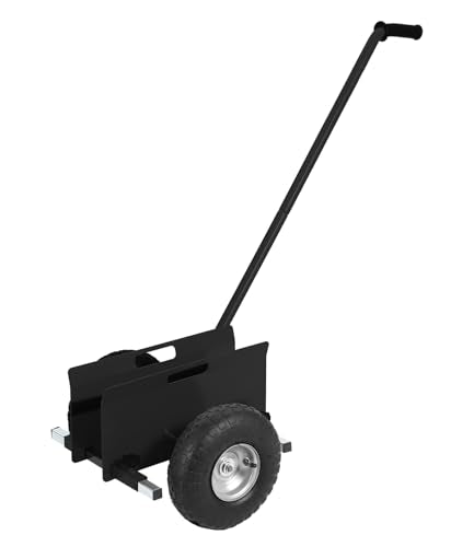 Garvee Panel Dolly with Extended Handle, 660 LBS Capacity, Heavy Duty Drywall Cart with 10" Solid Rubber Wheels, Panel Cart for Sheetrock Plywood & Doors Transport - color: Black