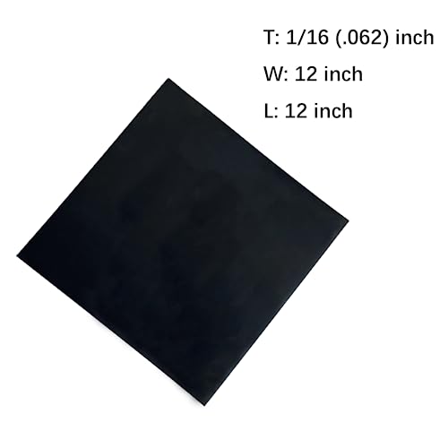 Solid Rubber Sheet Pad 1/16 (.062)" Thick X 12" Wide X 12" Long - size: 12"X12"X1/16, style: No Adhesive