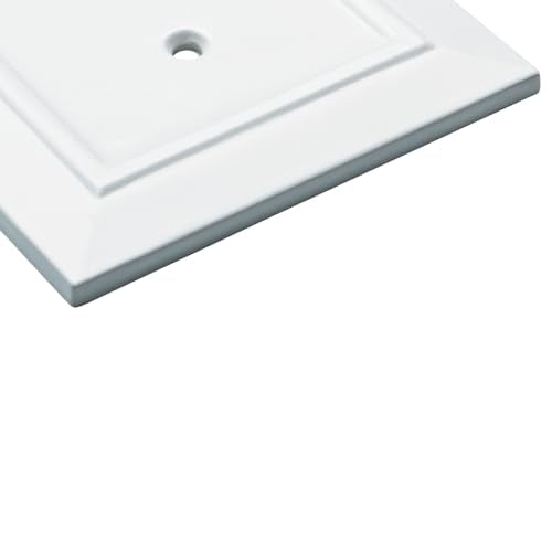 Franklin Brass Classic Architecture (1-Pack) Decorative Light Switch Cover Pure White 2-Gang Wall Plate Double Toggle Plate Covers Electrical Outlet Guard W35244-PW-C - size: 1 Count (Pack of 1), style: Switch