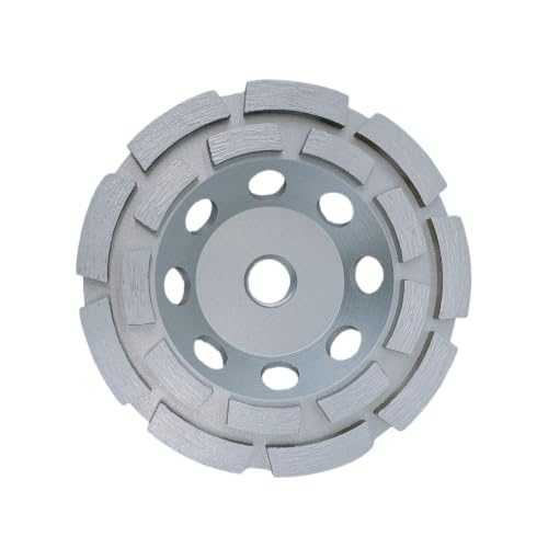 Double Row Diamond Grinding Cup Wheel 4-1/2", 5/8"-11 Arbor