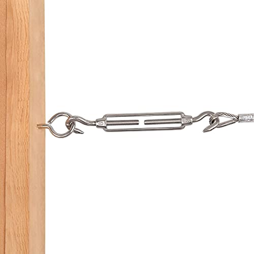 SHONAN 2.75" Stainless Steel Eye Screws for Wood, 16 Pcs Screw Eye Hooks Eye Bolt Hooks, Eye Screws for Indoor Outdoor Use, 85 Lbs Capacity - size: 2.75 Inch, 16 Pack