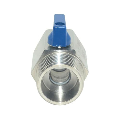 VARMHUS Pack of 2 304 Stainless Steel NPT Mini Ball Valve, Female x Male Thread Shut Off Valve for Water, Oil and Gas (1inch) - size: 1inch