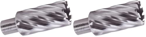 1-1/4" Diameter × 2" Depth of Cut HSS ANNULAR Cutter with 3/4'' Weldon Shank (Pack of 2) - size: 1-1/4'' x 2'' (Pack of 2)