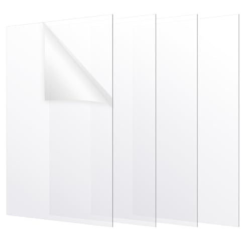 4 Pack 11x17 Clear Plexiglass Sheets for Frame Sheet Replacement - size: 11x17-4pcs