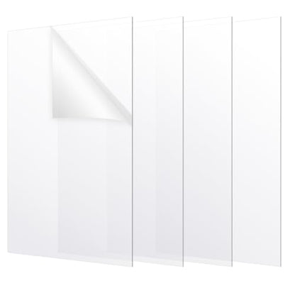 4 Pack 11x17 Clear Plexiglass Sheets for Frame Sheet Replacement - size: 11x17-4pcs