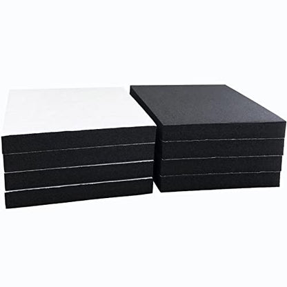 8 Pcs Black Adhesive Foam Pads Closed Cell Foam Sheets 1/2" Thick X 4" X 4" - size: 4in X 4in X 1/2in