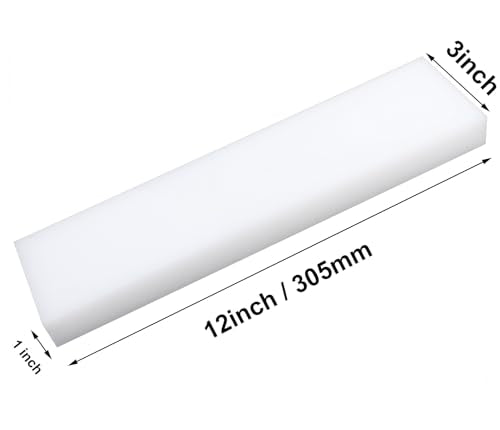 High-Density Polyethylene (HDPE) Plastic Sheet (1, White, 3" X 12"X 1") - color: White, size: 3" X 12"X 1"