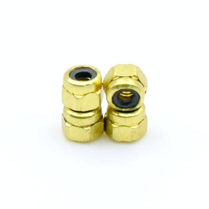 24 Pcs Fingerboard Locknuts Professional Self Lock Nuts with Nylons Insert (Gold) - color: Gold