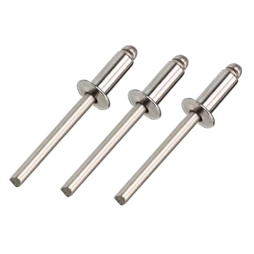 Maozaa 100Pcs 1/8" x 1/4" Stainless Steel Blind Pop Rivets for Metal - color: Stainless Steel, size: 1/8" x 1/4"
