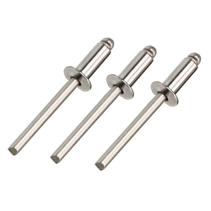 Maozaa 100Pcs 1/8" x 1/4" Stainless Steel Blind Pop Rivets for Metal - color: Stainless Steel, size: 1/8" x 1/4"
