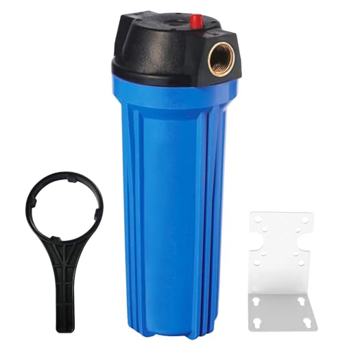 Geekpure 10 Inch Whole House Slim Water Filter Housing - 3/4"NPT Brass Port