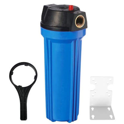 Geekpure 10 Inch Whole House Slim Water Filter Housing - 3/4"NPT Brass Port