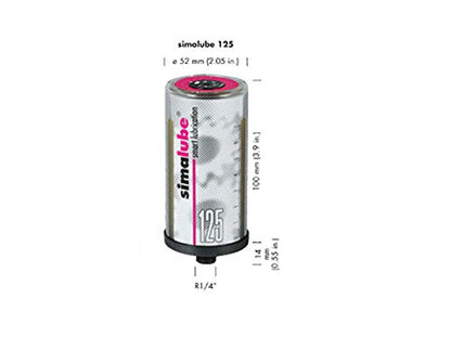 Simatec Simalube 125ML Automatic Single Point Bearing Lubricator 10 PCS (Food Industry Grease) - style: Food Industry Grease