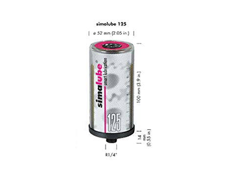 Simatec Simalube 125ML Automatic Single Point Bearing Lubricator 10 PCS (Food Industry Grease) - style: Food Industry Grease