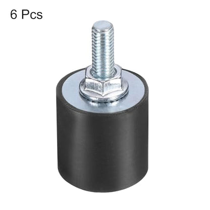 uxcell 6pcs M5x15mm Rubber Isolator Mounts with Studs 20x20mm - size: VD-D20*H20, M5*15