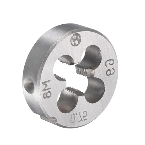 M8x0.75mm Metric Tap and Die Set,Machine Thread Screw Tap with Round Threading Die,Tap & Die Kit for Nut Screw Bolt Thread Repair - size: M8x0.75mm