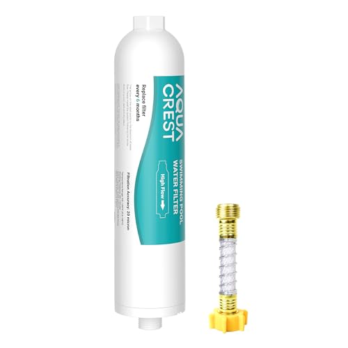 AQUA CREST X-Large RV Water Filter, Garden Hose End Pre Filter - style: 1-Pack Filter with Hose Protector