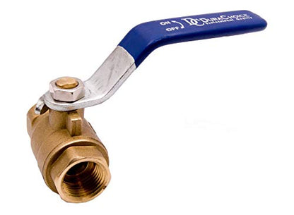 3/8" Brass Ball Valve Full Port 600 WOG Blue Handle for Water Oil Gas - size: [3/8"]