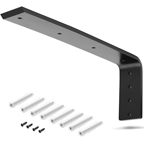 LOSTRONAUT 16" Heavy Duty L Bracket Metal Shelf Support Wall Bracket