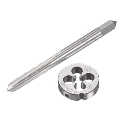 M5x0.5mm Metric Tap and Die Set,Machine Thread Screw Tap with Round Threading Die,Tap & Die Kit for Nut Screw Bolt Thread Repair - size: M5x0.5mm
