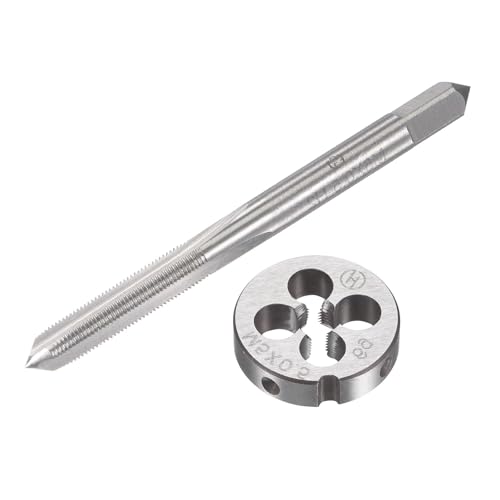 M5x0.5mm Metric Tap and Die Set,Machine Thread Screw Tap with Round Threading Die,Tap & Die Kit for Nut Screw Bolt Thread Repair - size: M5x0.5mm